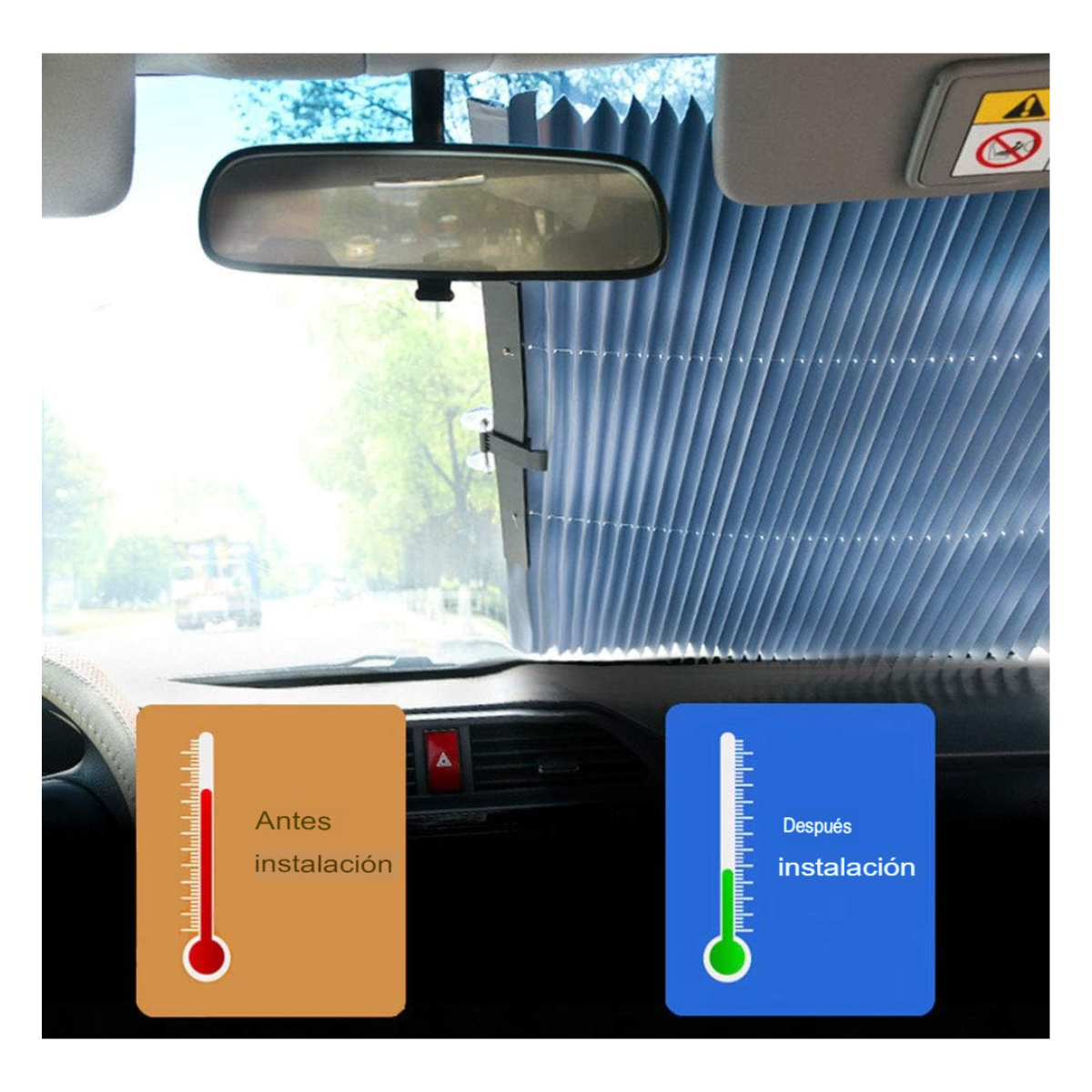 Cortina Plegable de 46 cm para Auto